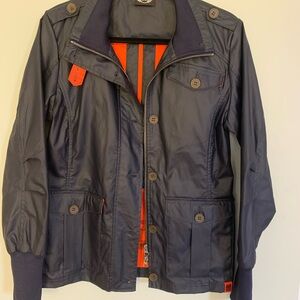BMW Navy Utility Jacket with Orange Accents